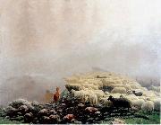 Stanislaw Witkiewicz Sheeps in the fog. oil painting reproduction
